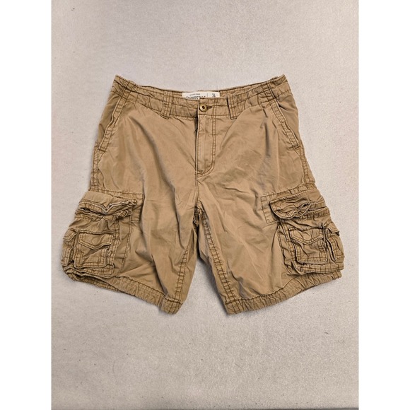 Aeropostale Other - Aeropostale Mens Cargo Shorts Size 34 Khaki Tan Cotton Casual Outdoor Pockets
